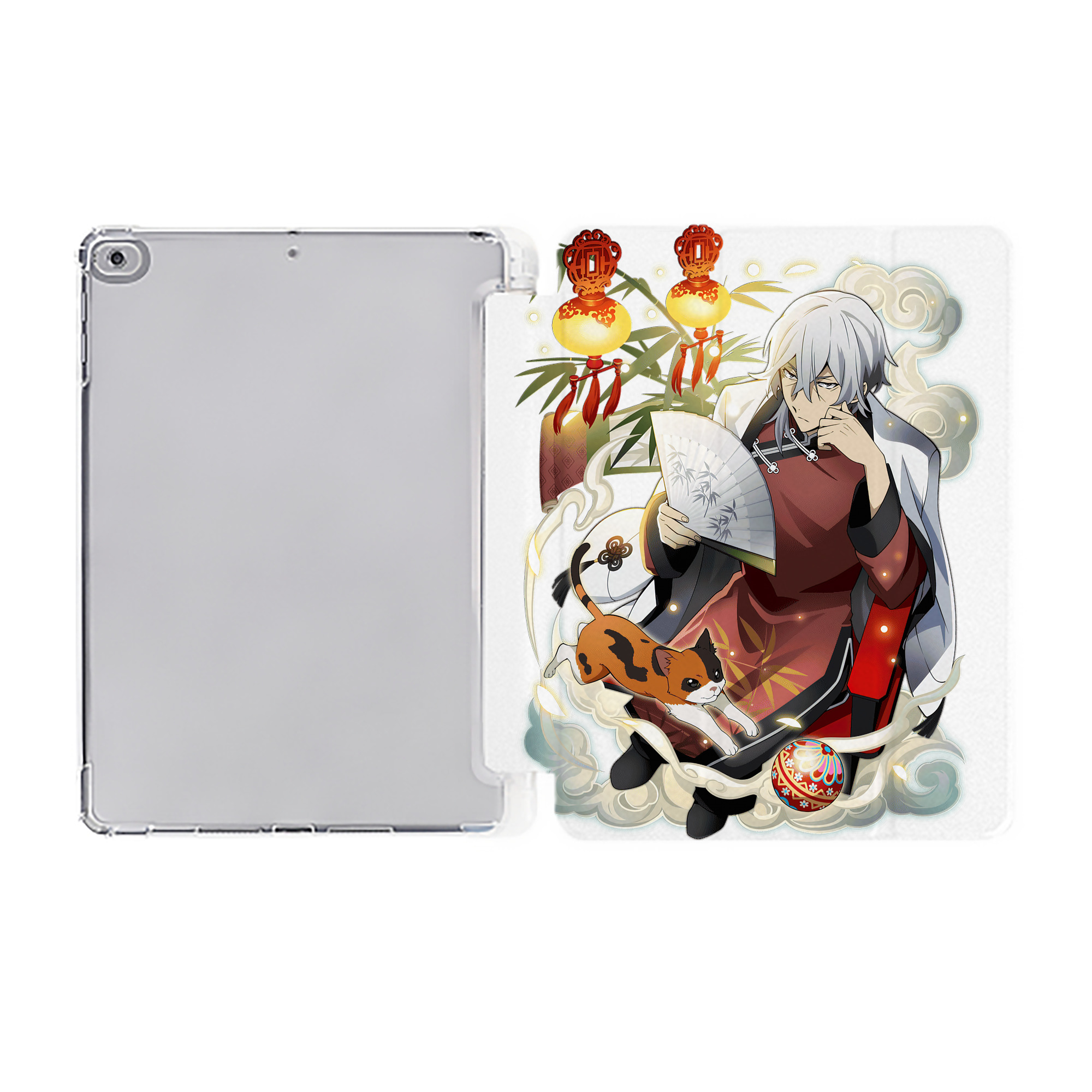 （画像用） 文豪ストレイドッグス Bungo Stray Dogs IPad ケース ペン収納付き 三つ折りスタンド PUレザー×シリコン 対応機種9.5/10.5/10.9インチ